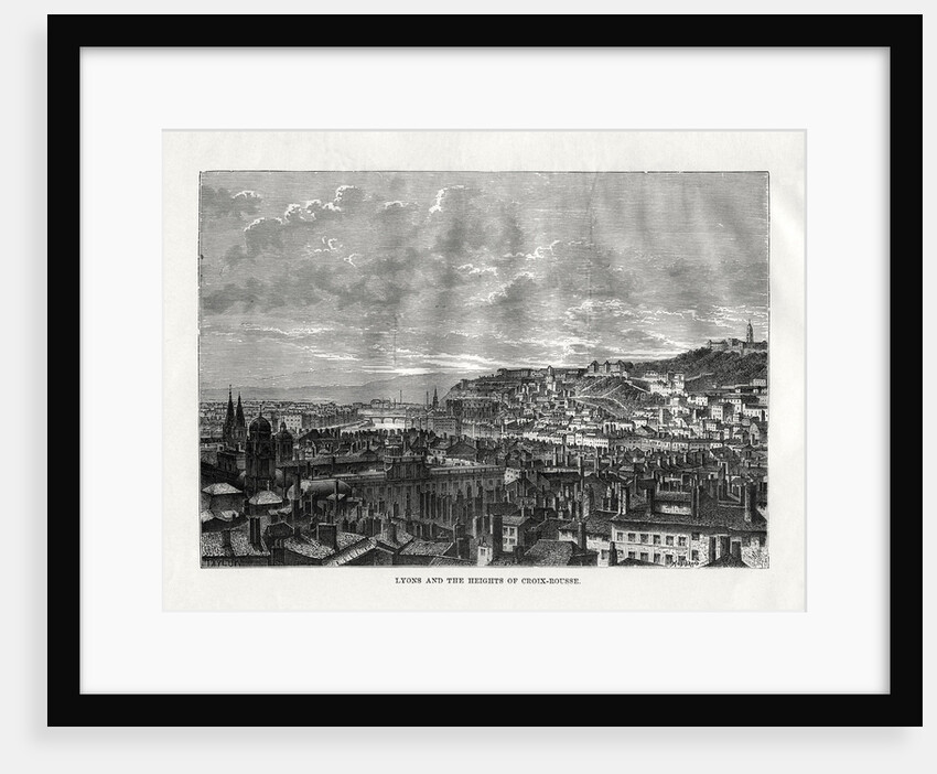 Lyon and the heights of Croix-Rousse, France by Hildibrand