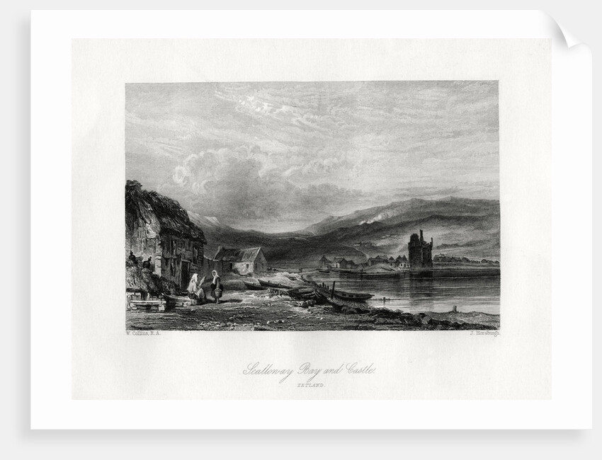 Scalloway Bay and castle, Zetland by J Horsburgh