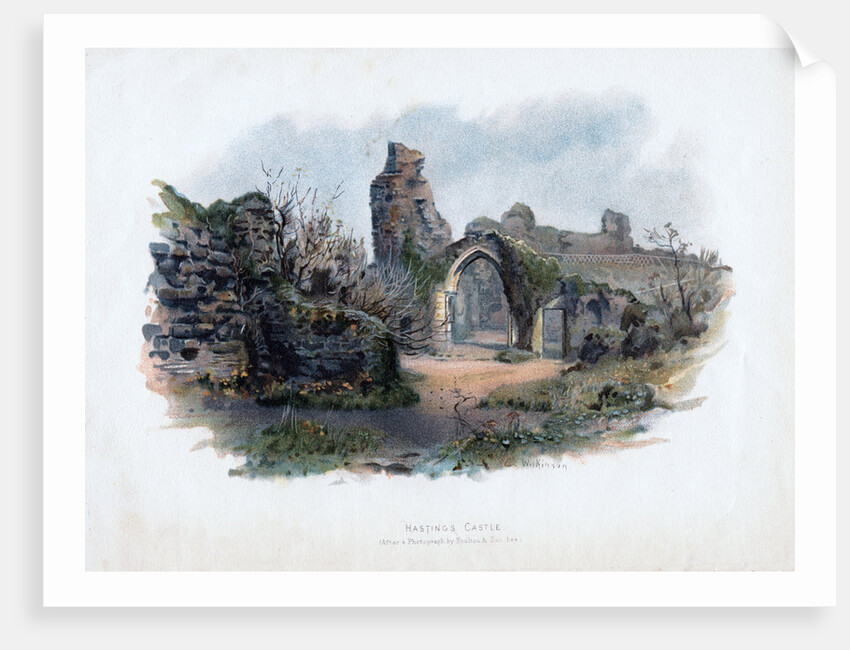 Hastings Castle, Sussex by C Wilkinson