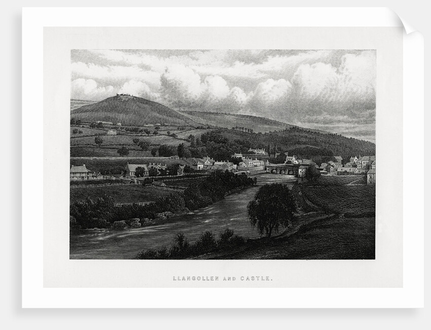 Llangollen and castle, Denbighshire, north Wales by Anonymous