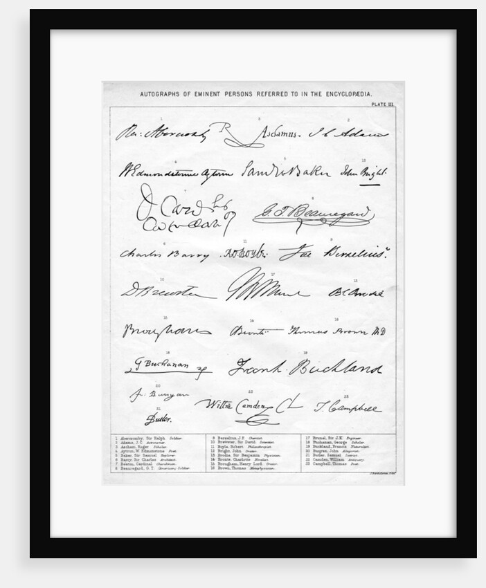 Autographs of Eminent Persons by Anonymous
