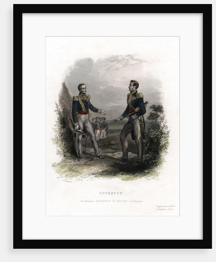 Meeting between Generals San Martin and Bolivar by Levy