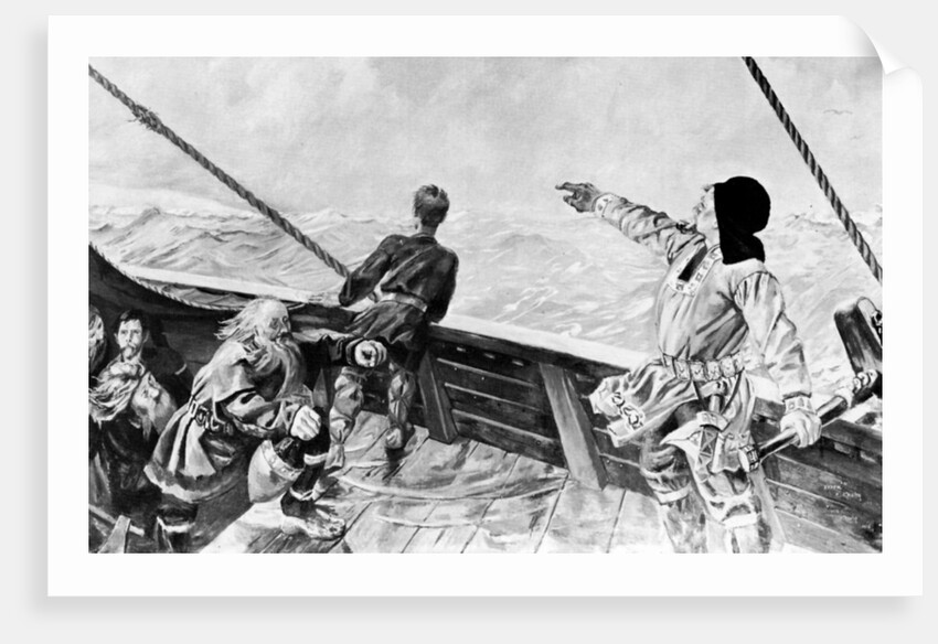 Leif Ericson Discovering America by Per Krohg