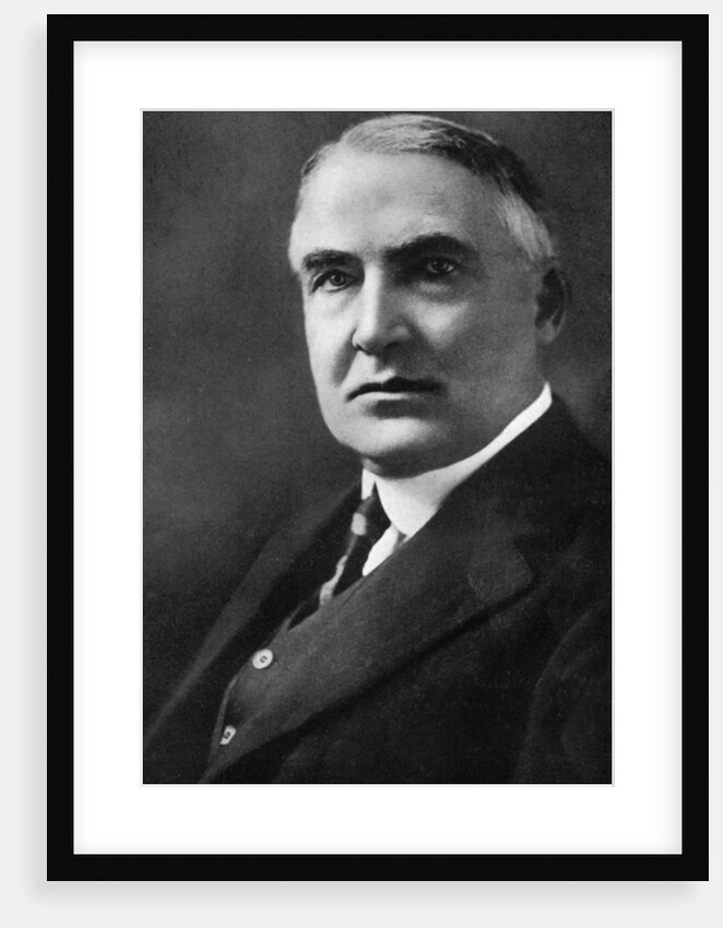 Warren G Harding, 29th President of the United States by Anonymous