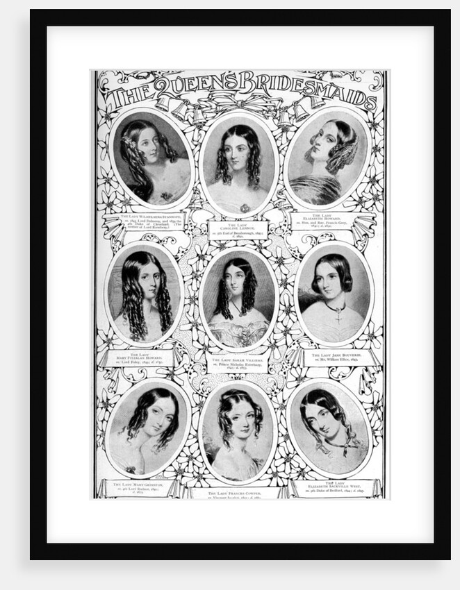 Nine of Queen Victoria's bridesmaids by Anonymous