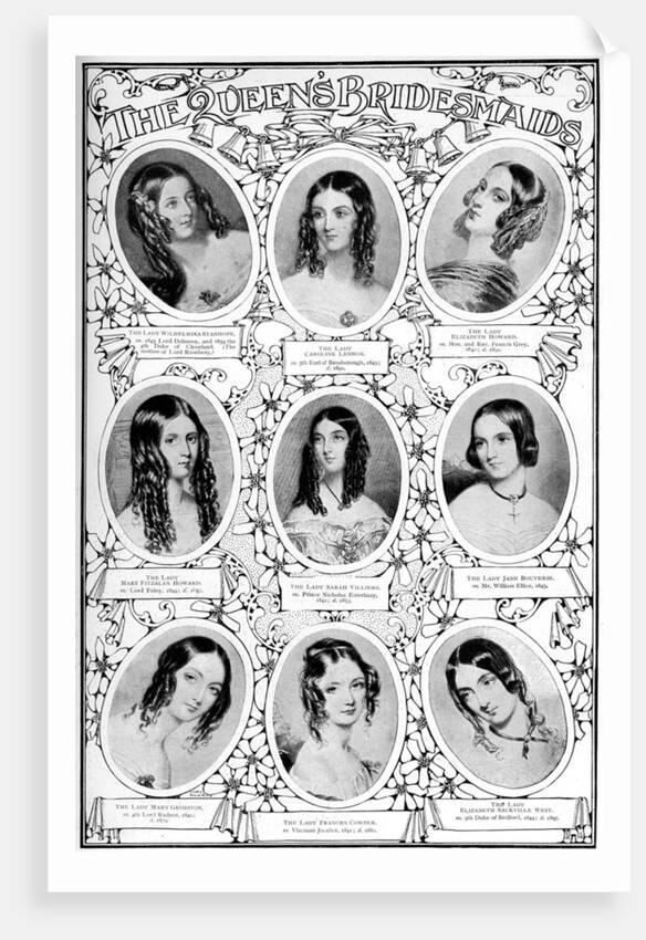 Nine of Queen Victoria's bridesmaids by Anonymous