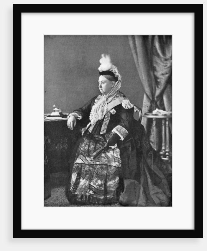 Queen Victoria in the dress she wore at her Golden Jubilee service by Hughes & Mullins