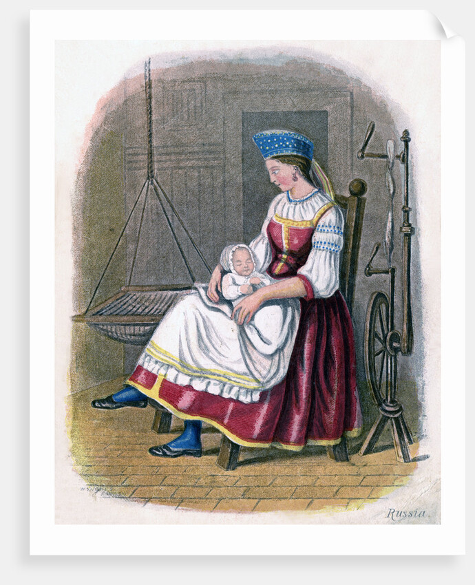 Russian Woman with Baby by W Dickes