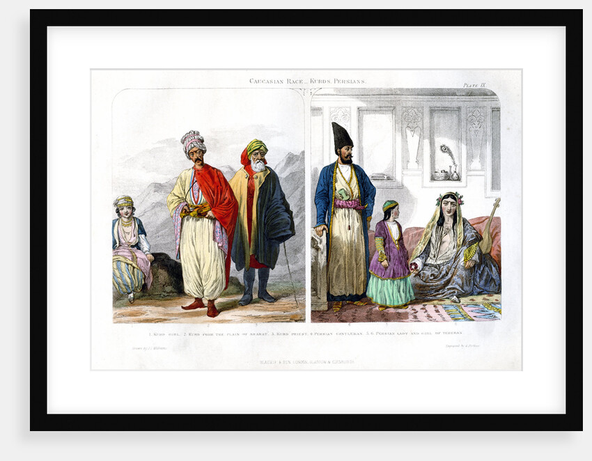 Caucasian Race, Kurds and Persians by A Portier