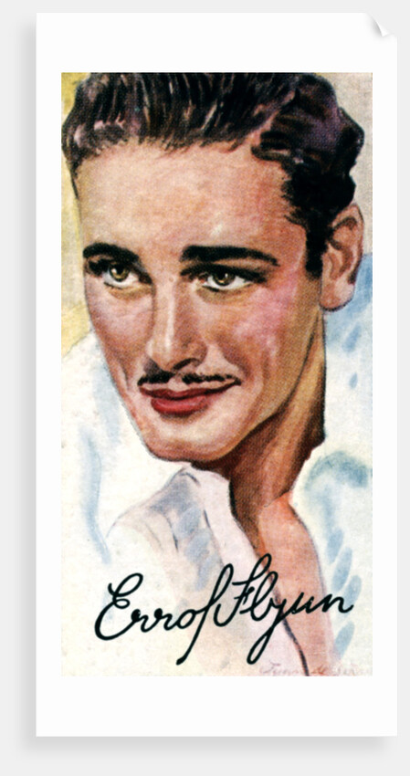 Errol Leslie Thomson Flynn, (1909-1959), Australian film actor by Anonymous