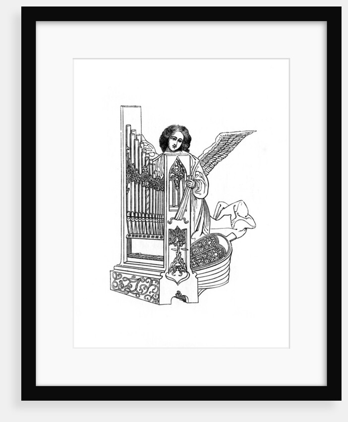 Angel and organ by Henry Shaw