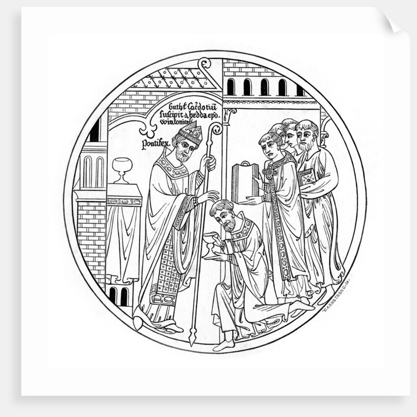 Hedda of Winchester consecrates St Guthlac by Henry Shaw