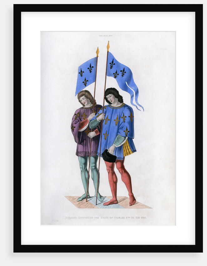 Heralds announcing the death of Charles VI to his son by Henry Shaw
