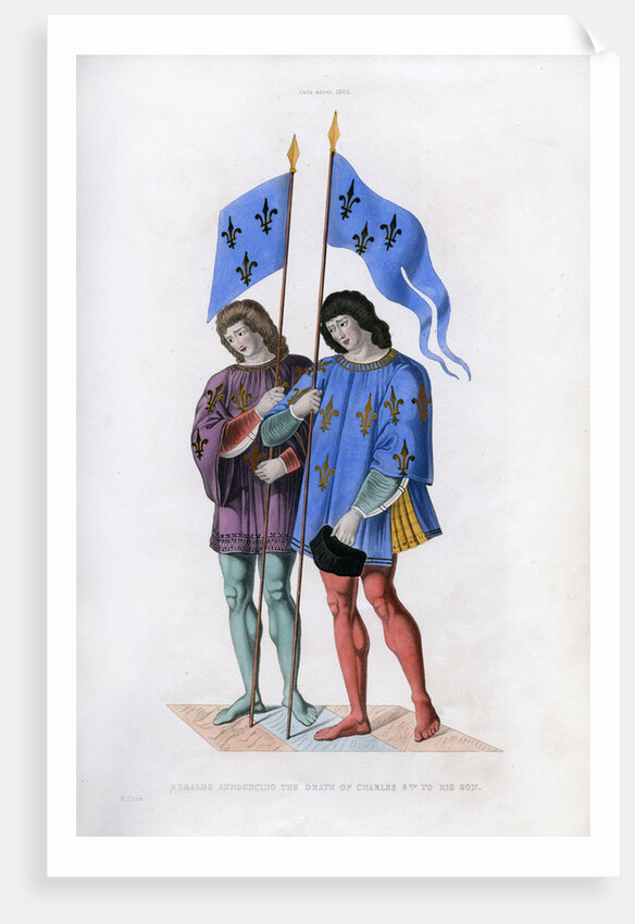 Heralds announcing the death of Charles VI to his son by Henry Shaw