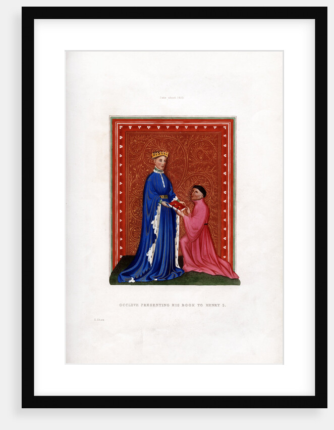 Occleve presenting his book to Henry V by Henry Shaw