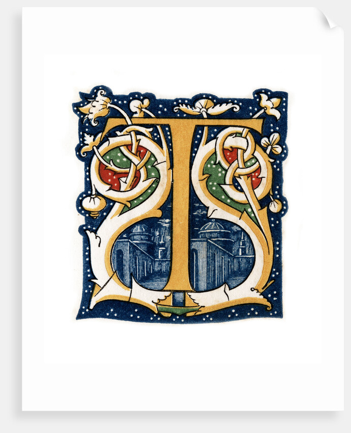 Initial letter 'T' by Henry Shaw