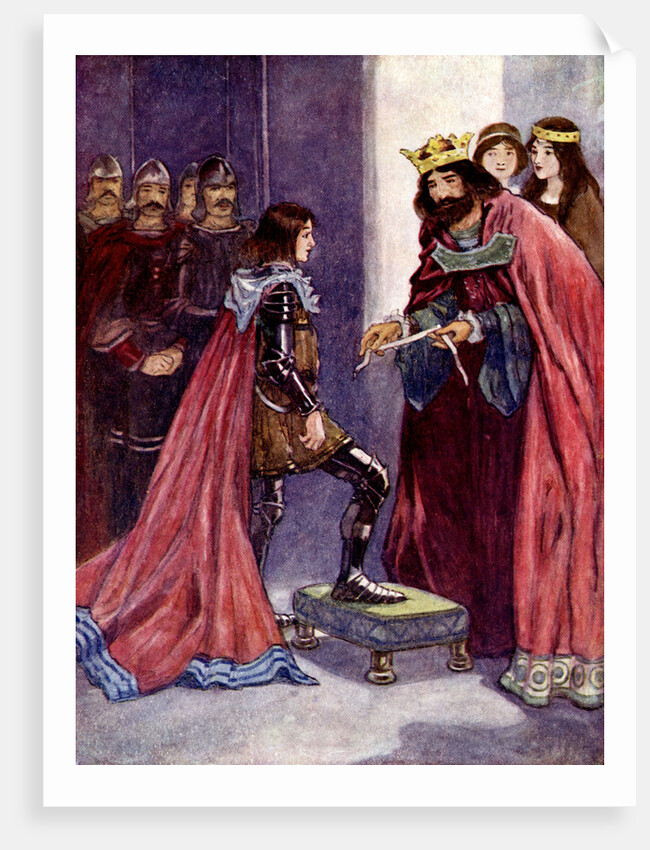 The King made the Black Prince a Knight of the Order of the Garter by A S Forrest