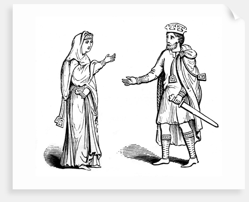 Queen Alfgyfe and King Canute by Anonymous