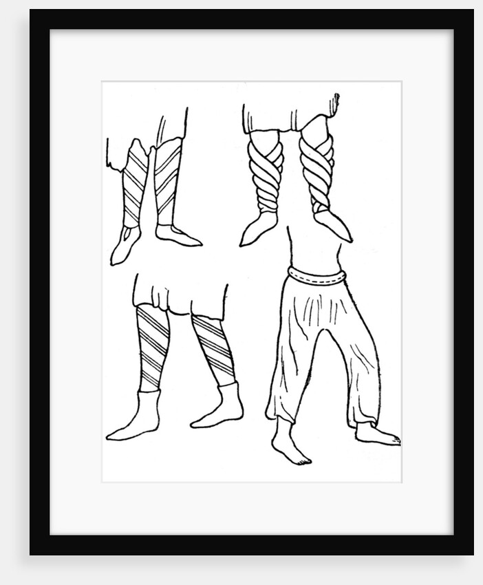 Early Norman stockings and boots by Anonymous