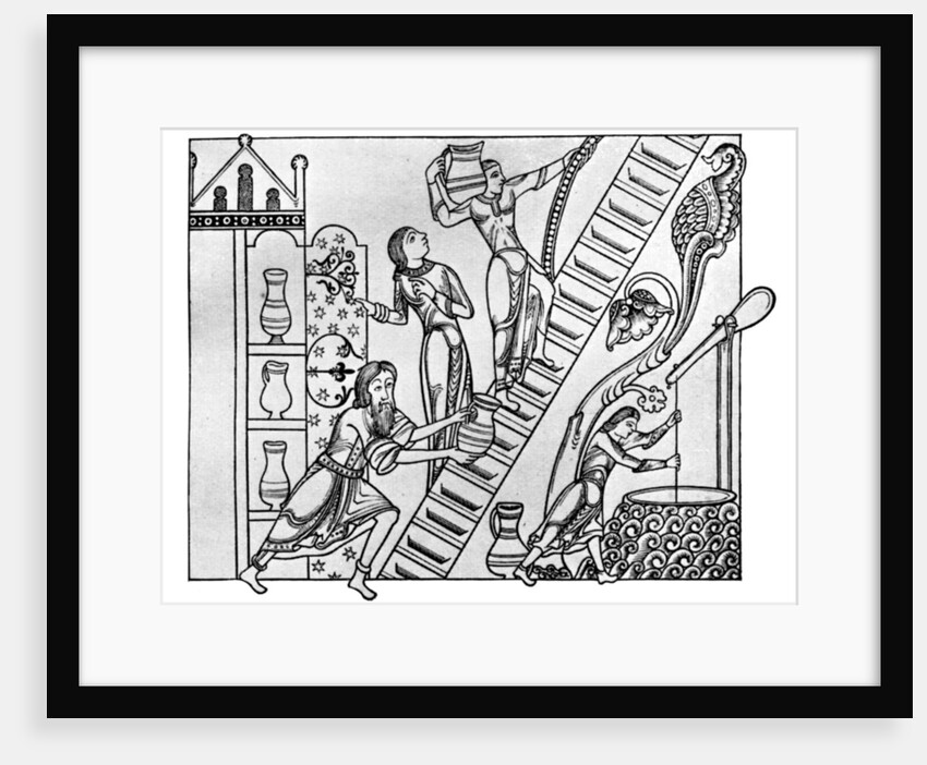 A Norman butler and his assistants by Anonymous