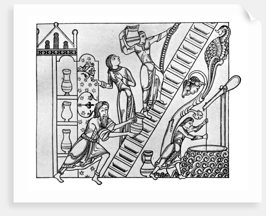 A Norman butler and his assistants by Anonymous