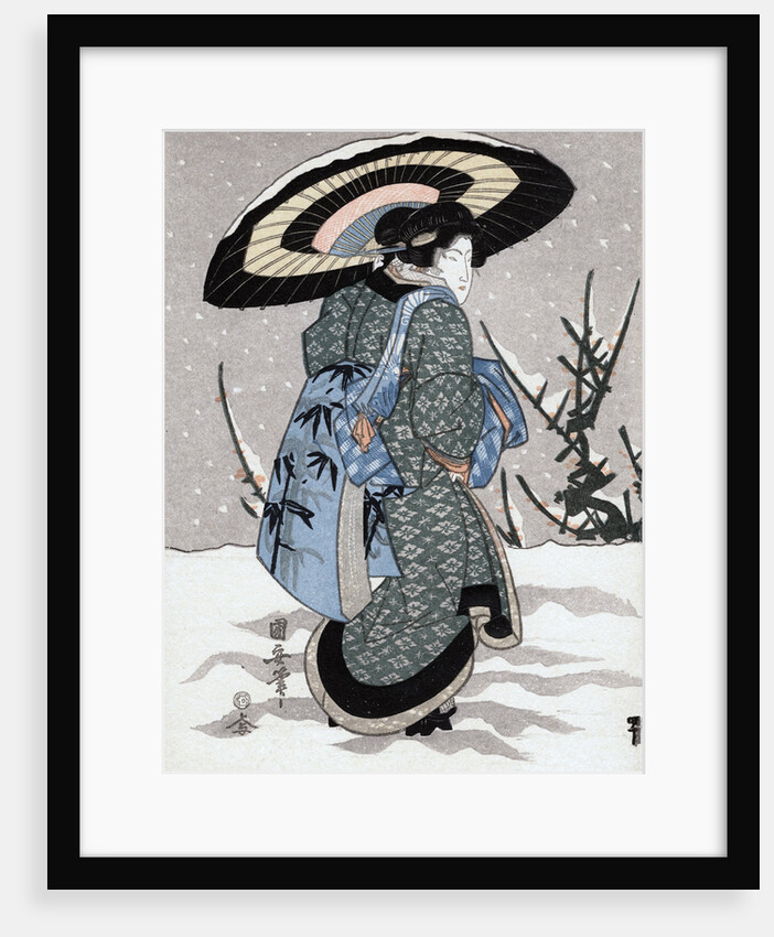 Girl in Snow Storm by Kuniyasu