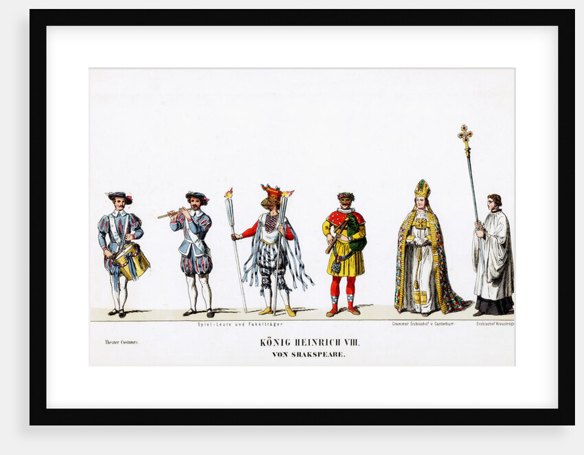 Theatre costume designs for Shakespeare's play, Henry VIII by Anonymous