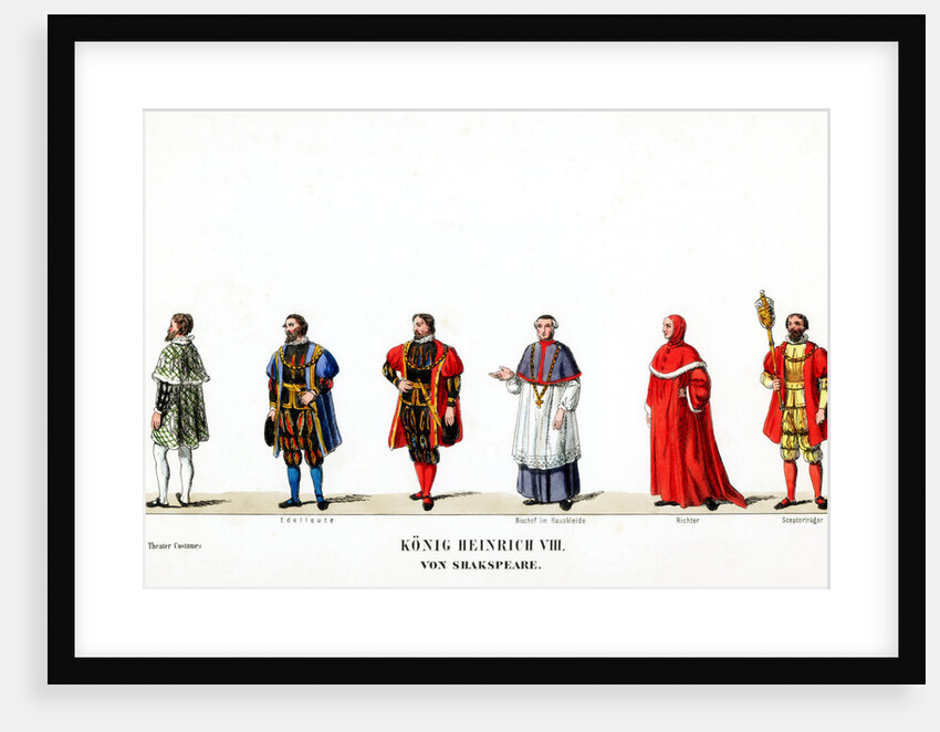 Theatre costume designs for Shakespeare's play, Henry VIII by Anonymous
