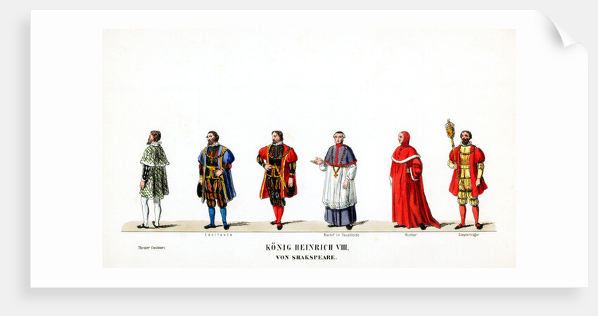 Theatre costume designs for Shakespeare's play, Henry VIII by Anonymous