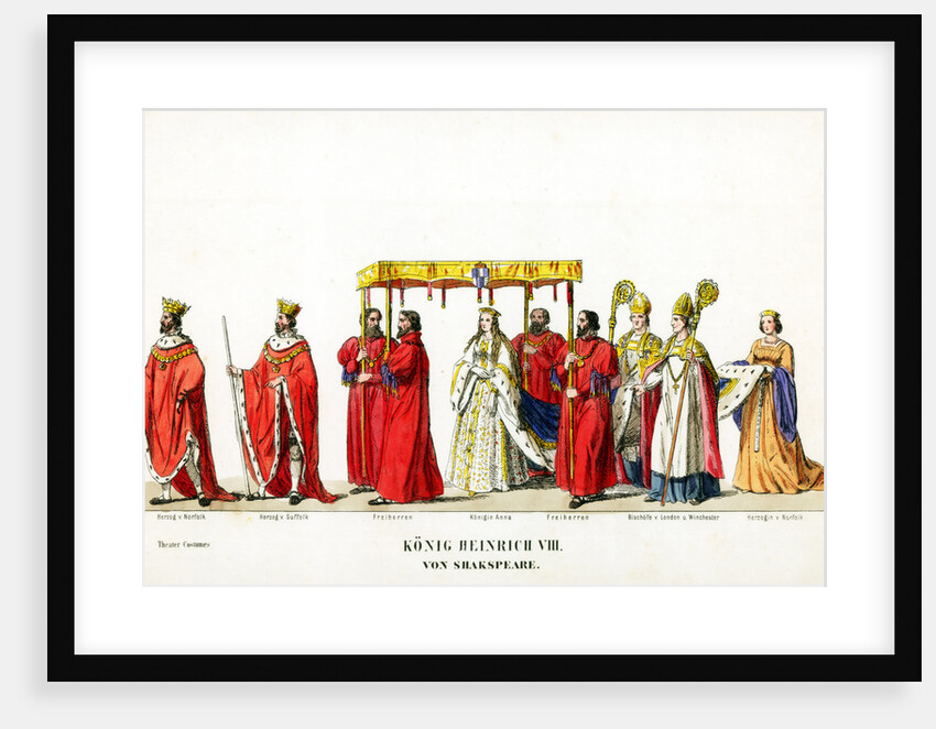 Theatre costume designs for Shakespeare's play, Henry VIII by Anonymous