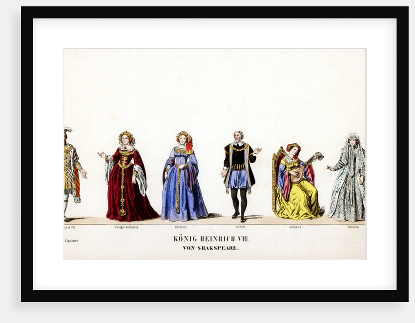 Theatre costume designs for Shakespeare's play, Henry VIII by Anonymous