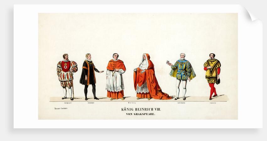 Theatre costume designs for Shakespeare's play, Henry VIII by Anonymous