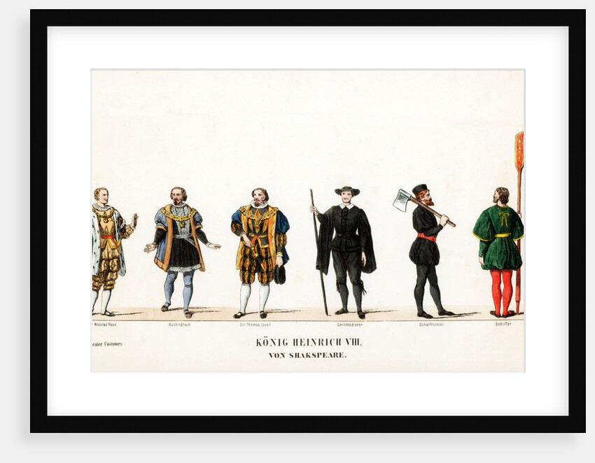 Theatre costume designs for Shakespeare's play, Henry VIII by Anonymous