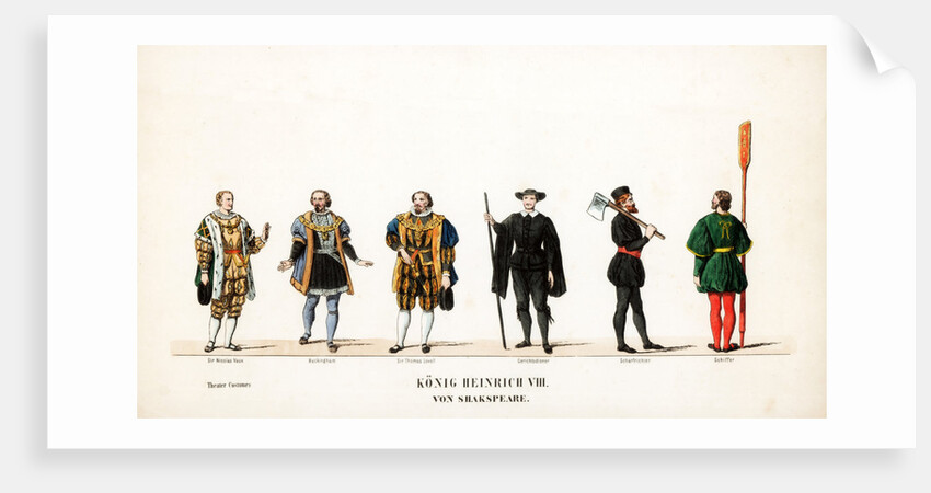 Theatre costume designs for Shakespeare's play, Henry VIII by Anonymous