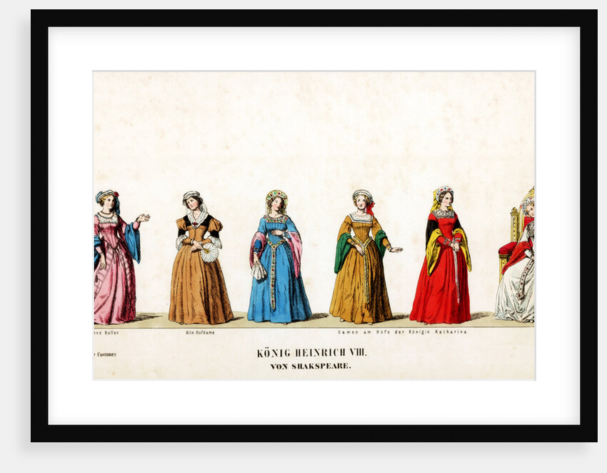 Theatre costume designs for Shakespeare's play, Henry VIII by Anonymous