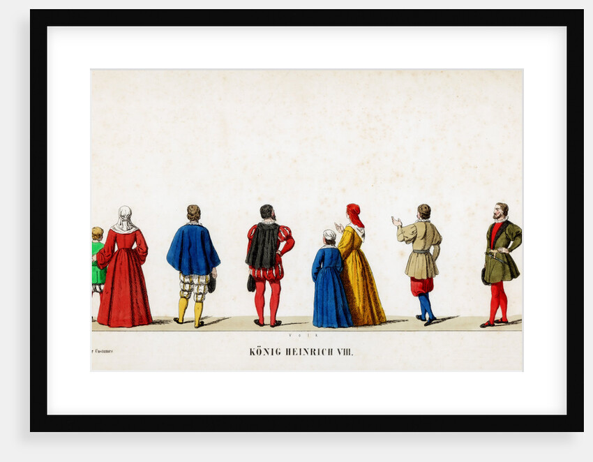 Theatre costume designs for Shakespeare's play, Henry VIII by Anonymous