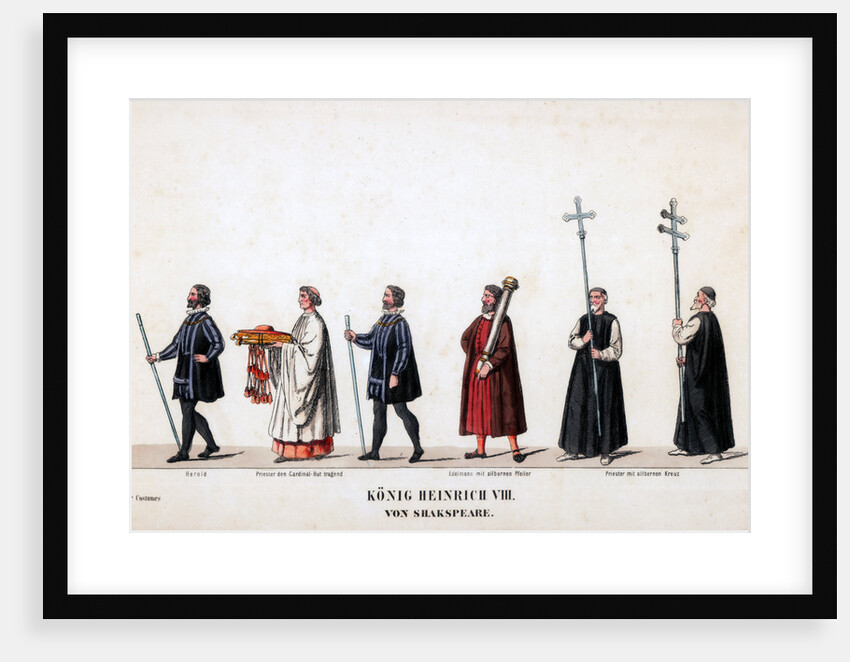 Theatre costume designs for Shakespeare's play, Henry VIII by Anonymous