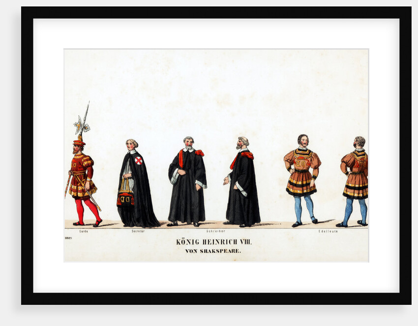 Theatre costume designs for Shakespeare's play, Henry VIII by Anonymous