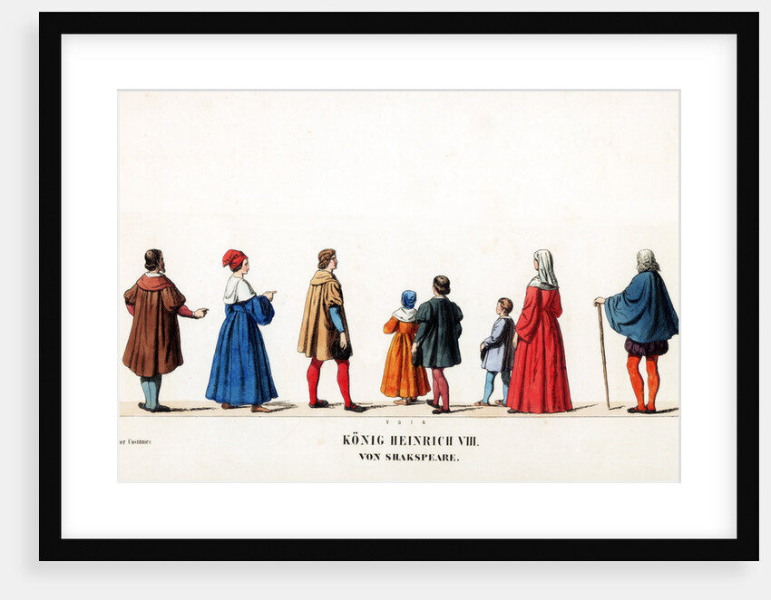Theatre costume designs for Shakespeare's play, Henry VIII by Anonymous