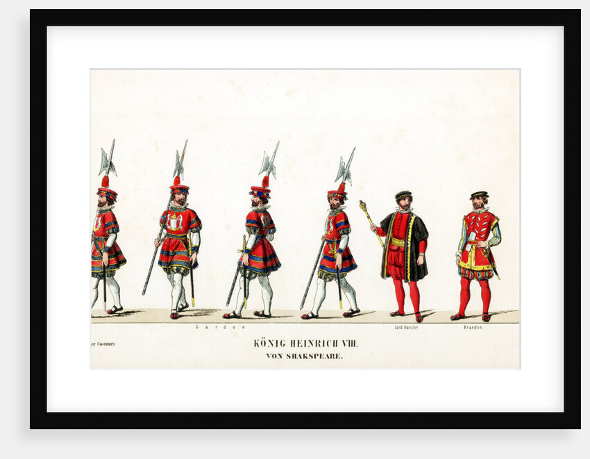 Theatre costume designs for Shakespeare's play, Henry VIII by Anonymous