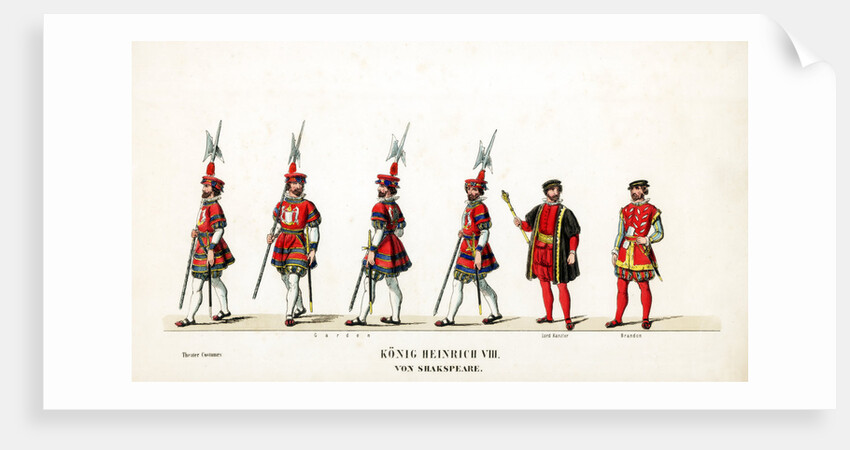 Theatre costume designs for Shakespeare's play, Henry VIII by Anonymous