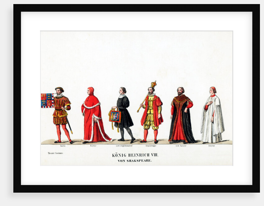 Theatre costume designs for Shakespeare's play, Henry VIII by Anonymous