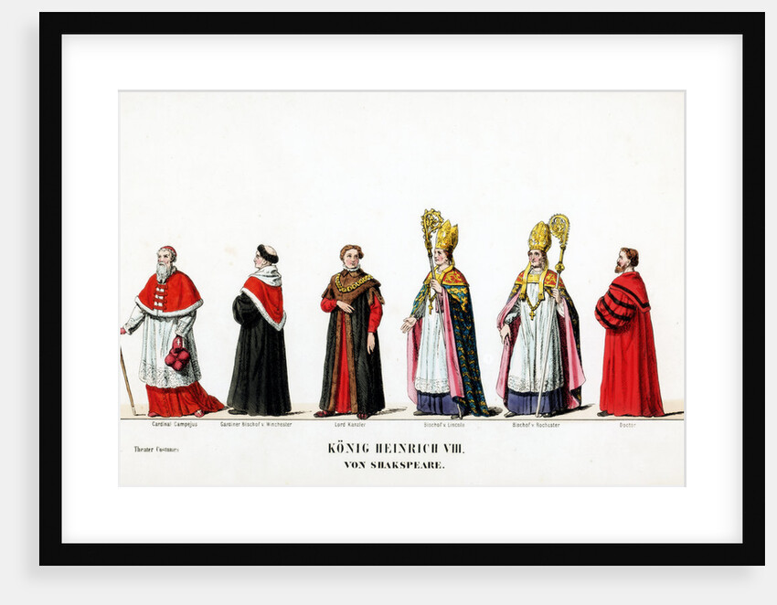 Theatre costume designs for Shakespeare's play, Henry VIII by Anonymous