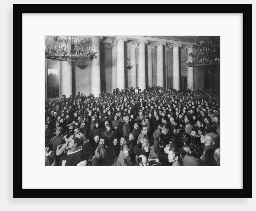 Petrograd Soviet of Workers' and Soldiers' Deputies, Tauride Palace, Russia by Anonymous