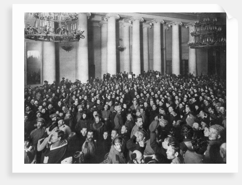 Petrograd Soviet of Workers' and Soldiers' Deputies, Tauride Palace, Russia by Anonymous