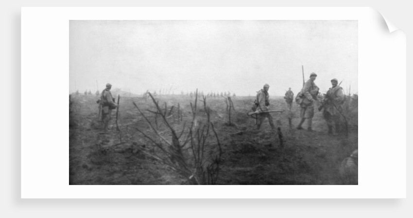 Allied troops, 31 July 1917 at the Yser Canal, Belgium by Anonymous