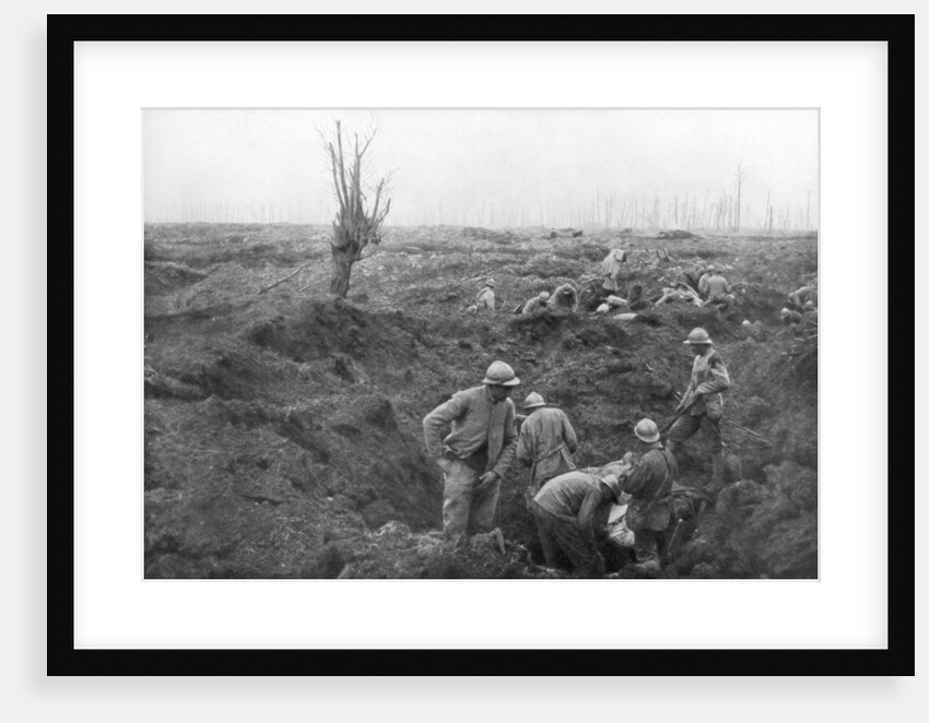 Allied troops, 31 July 1917 at the Yser Canal, Belgium by Anonymous