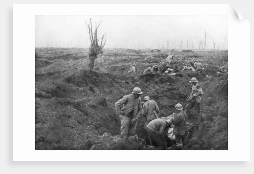 Allied troops, 31 July 1917 at the Yser Canal, Belgium by Anonymous