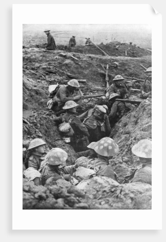 British troops at the Menin Road, near Ypres, Belgium by Anonymous