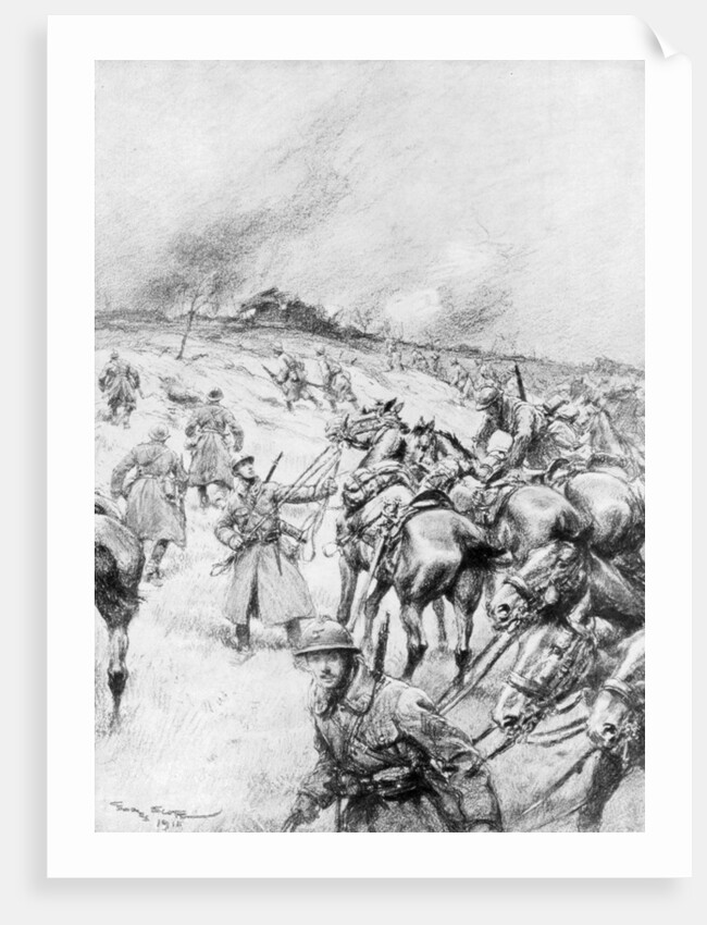 French Cavalry in Action by Georges Bertin Scott